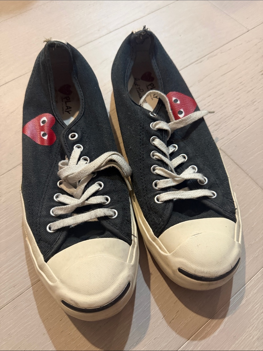 Comme des Garcons PLAY x Converse Black Sneakers